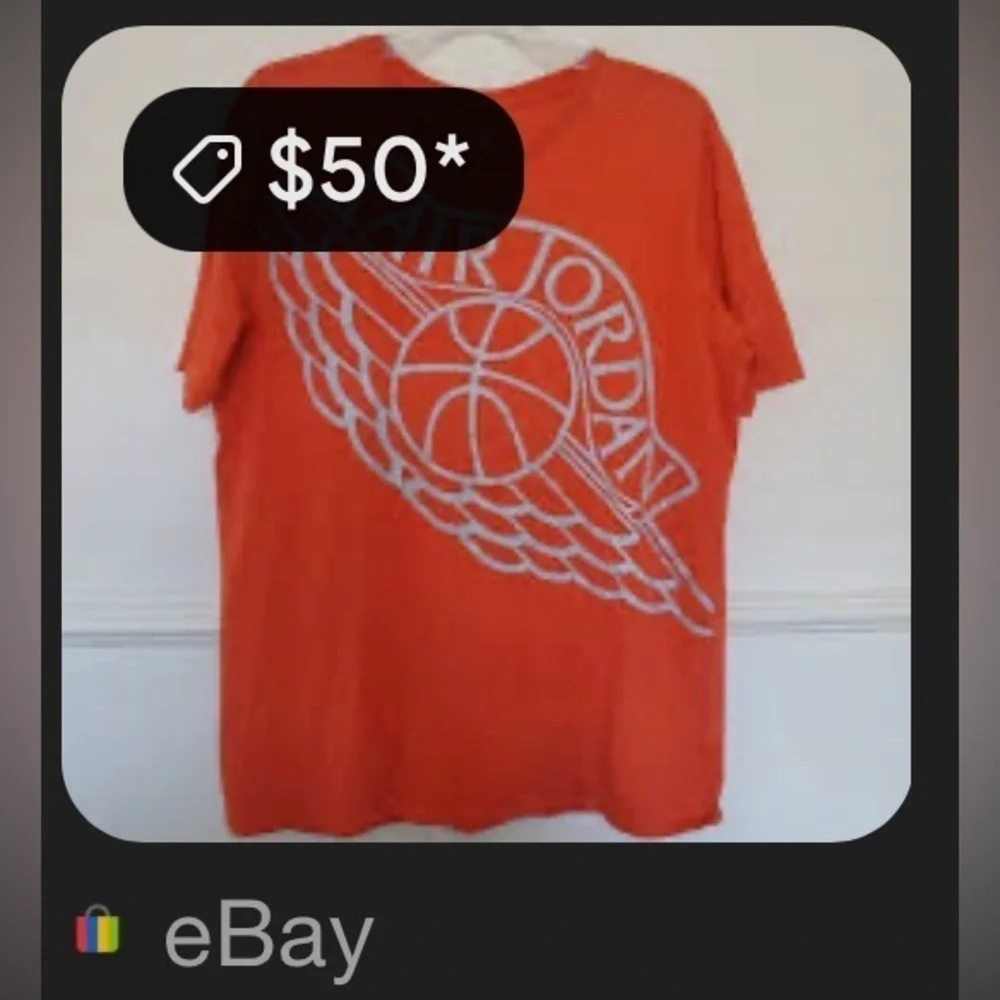 🪽Nike Air Jordan Orange & Gray Wingspan T-shirt